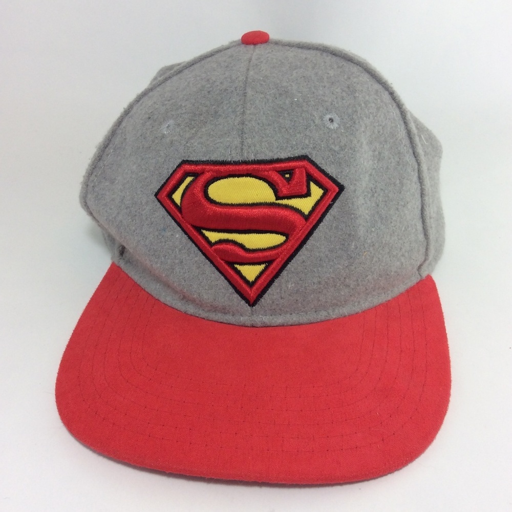Superman DC Comics Superhero Ballcap Gray & Red Hat